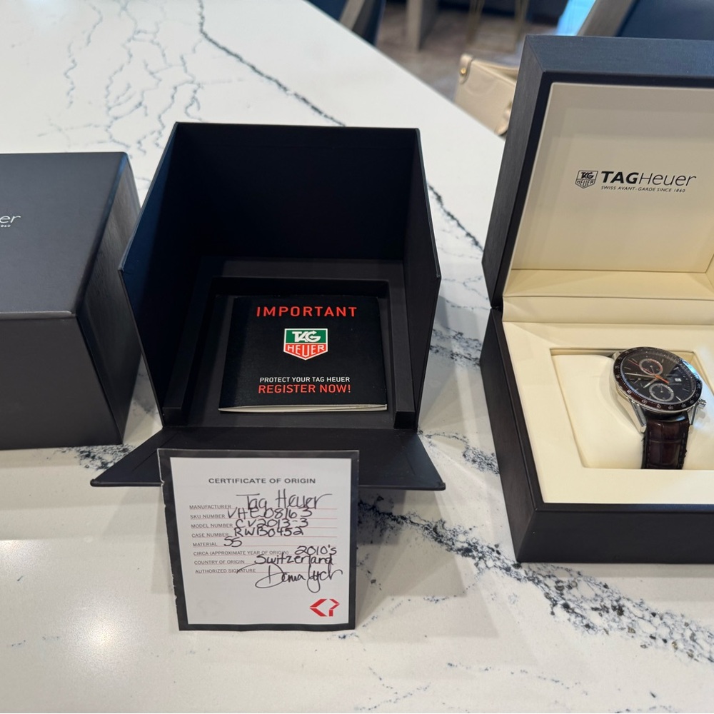 Tag Heuer Elegant Brown and Silver Men's Watch